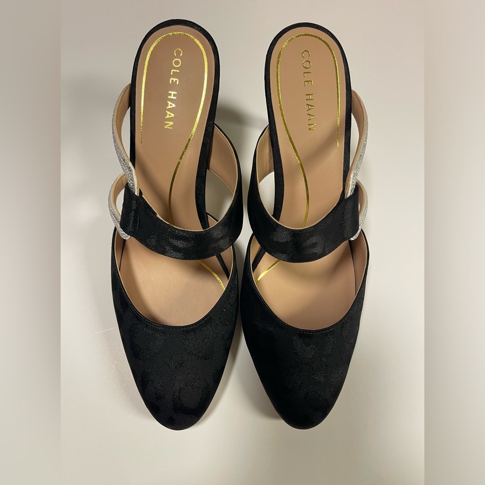 Cole Haan Women's Black and Silver Heels